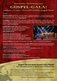 Flyer Gospel Gala R�ckseite