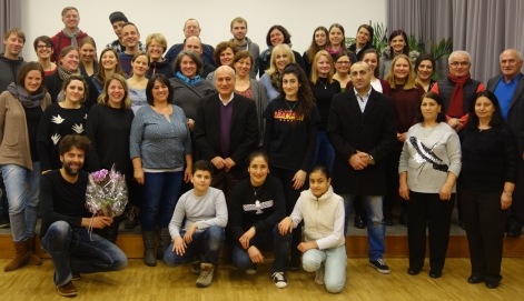 Golden Harps zu Gast bei der Aram&auml;ischen Gemeinde Lahr, als Dankesch&ouml;n f&uuml;r<br>
5000 Euro Spenden von den Jahresabschlusskonzerten 2016 f&uuml;r ein <br>
Kinderheim in Homs/Syrien, 20.1.17